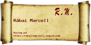 Rábai Marcell névjegykártya